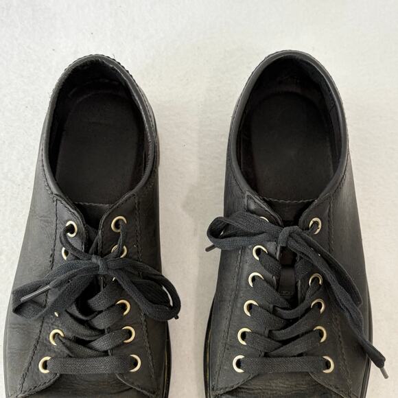 Dr. Martens Shoes Mens 9 Womens 10 Black Matte Leather Farrell Low Top Sneakers main image 5